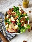 apple cheddar salad with maple dressing