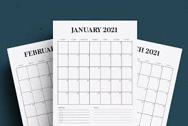 Cute (& free!) printable year at a glance 2021 calendar. Free Vertical Calendar Printable For 2021 Crazy Laura