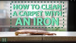how to clean a carpet with an iron
