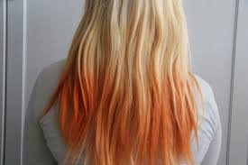 First, with a shade that leaned more red, and then with another that trended more yellow. Blonde To Orange Ombre Coloured Hair Orange Ombre Hair Coloured Hair Hair Painting