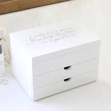 personalised message jewellery box with