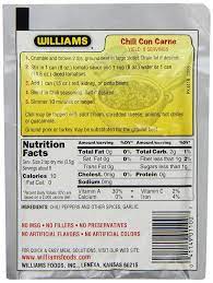 williams chili powder seasoning mix is