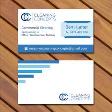Modern Professional Office Cleaning Business Card Design For