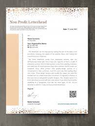 non profit letterhead template in