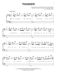 Unlimited access to over 1.1 million arrangements for every instrument, genre & skill level start your free month get your unlimited access pass! Imagine Dragons Thunder Sheet Music Download Printable Pdf Pop Music Score For Easy Piano 125484