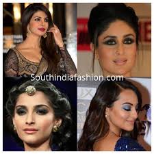 black saree makeup and hairstyle