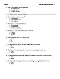 Judicial branch in a flash questions answer key. Judicial Branch Worksheet Teachers Pay Teachers