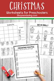 Christmas worksheets and online activities. Christmas Worksheets For Preschool 3 Boys And A Dog