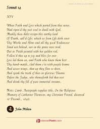 sonnet 14 poem by john milton