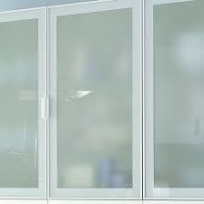 silver aluminium frames frosted glass