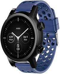 The moto 360 3rd generation's software, wear os, has not progressed enough. Amazon Com Compatible For Moto 360 3rd Gen Band Blueshaw Silicone Replacement Wristbands Sport Strap With Metal Buckle Compatible For Moto 360 3rd Gen 2020 Blue
