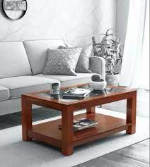 mckenzy solid wood coffee table with