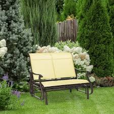 Outsunny Beige Metal Double Outdoor