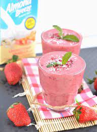 berry smoothie with almond milk sweet