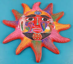 Mexican Art Folk Mexican Sun Face