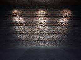Old Brick Wall Illuminated By