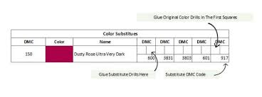 Diamond Painting Color Substitutes