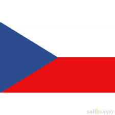 De vlag van tsjechië bestaat uit een witte en rode baan met een blauwe driehoek aan de linkerkant. Talamex Tsjechische Vlag 20x30