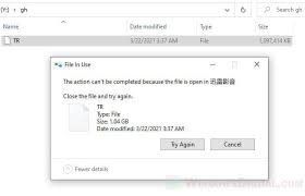 how to force delete a file in use by