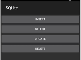 create android insert select update