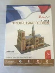 Details About Cubic Fun 3d Puzzle Notre Dame De Paris 74 Pc Puzzle Sealed