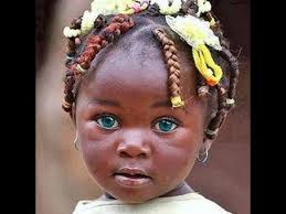 Why are people with black hair/blue eyes much rarer to find than the blond haired/blue eyed people? Solomon Islands Beautiful Kids Blue Eyes Blond Hair Dark Skin Extrashade