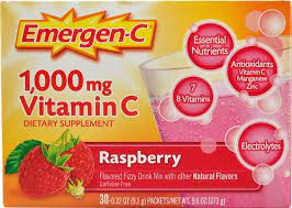 Maybe you would like to learn more about one of these? Emergen C Vitamin C Fizzy Drink Mix Raspberry 1000 Mg 30 Packets Vitacost