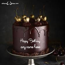 chocolate cake with name best wishes