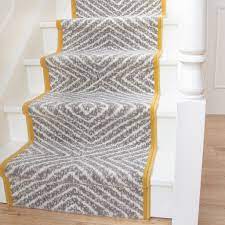 long geometric mustard grey stair