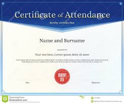 Sample Of Certificate Attendance Template In Vector Business Letters