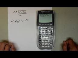 Quadratic Formula On A Ti 84 Plus