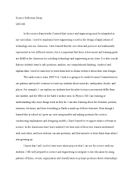 science reflection essay science education science 