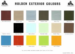 56 Faithful Holden Colour Chart 2019