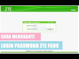 To do this you need to open a web browser. Password Default Zte F609