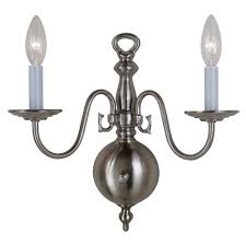 Seagull Lighting Traditional Collection Brushed Nickle Light Sconce 4179 962 The Last Inventory