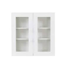 lifeart cabinetry lancaster white plywood shaker stock embled wall gl door kitchen cabinet 27 in w x 36 in h x 12 in d