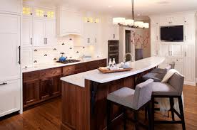 It creates a foundation while allowing the upper cabinets to be light and blend in with what is often white walls. White Upper Cabinets Houzz