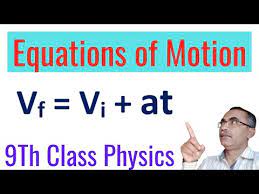 9th Class Physics Chapter 2 Equation Of