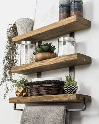 This is where the bathroom shelves are handy units to keep all your bathroom essentials in one place. Bathroom Shelf Idea Restroom Decor Small Bathroom Decor Floating Shelves Bathroom