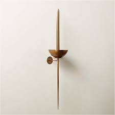 Vela Aged Brass Wall Sconce Candle