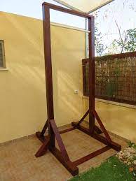 Here is a detailed tutorial to make your own. Project 5 March 2017 Wooden Pull Up Bar German Pine Wood ×ž×ª×— ×ž×¢×¥ Diy Pull Up Bar Outdoor Pull Up Bar Wooden Pull Up Bar