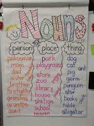 Noun Anchor Chart Things For Greer Anchor Charts First