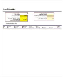 Sample Loan Amortization Chart 9 Examples In Word Pdf Excel