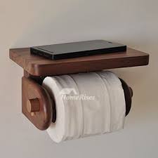 Wooden Toilet Paper Holder Wall Mount