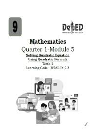 Week 5 Las 1st Quarter Math 9 2021 Docx