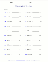 Metric conversion tables for common measurement conversions available in pdf download for printing. Metric Measuring Units Worksheets