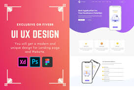 Mobile app landing page ui design : Create Ui Design For Mobile App Landing Page By Rafiddesigner Fiverr