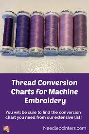 thread conversion charts for machine