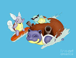 Pokemon / squirtle, wartortle, blastoise. Squirtle Wartortle Blastoise Digital Art By Kuini Fernandez