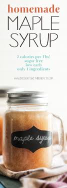 healthy homemade sugar free maple syrup